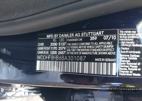 2011 Mercedes-Benz E 350 4Matic из США, поврежденный, VIN WDDHF8HB6BA301087